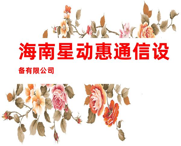 海南星动惠通信设备有限公司
